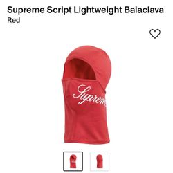 Supreme Red Script Lightweight Balaclava