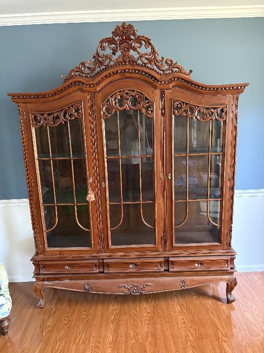 Cherry Wood China Cabinet