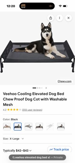 Xxl elevated cooling dog bed with headrests