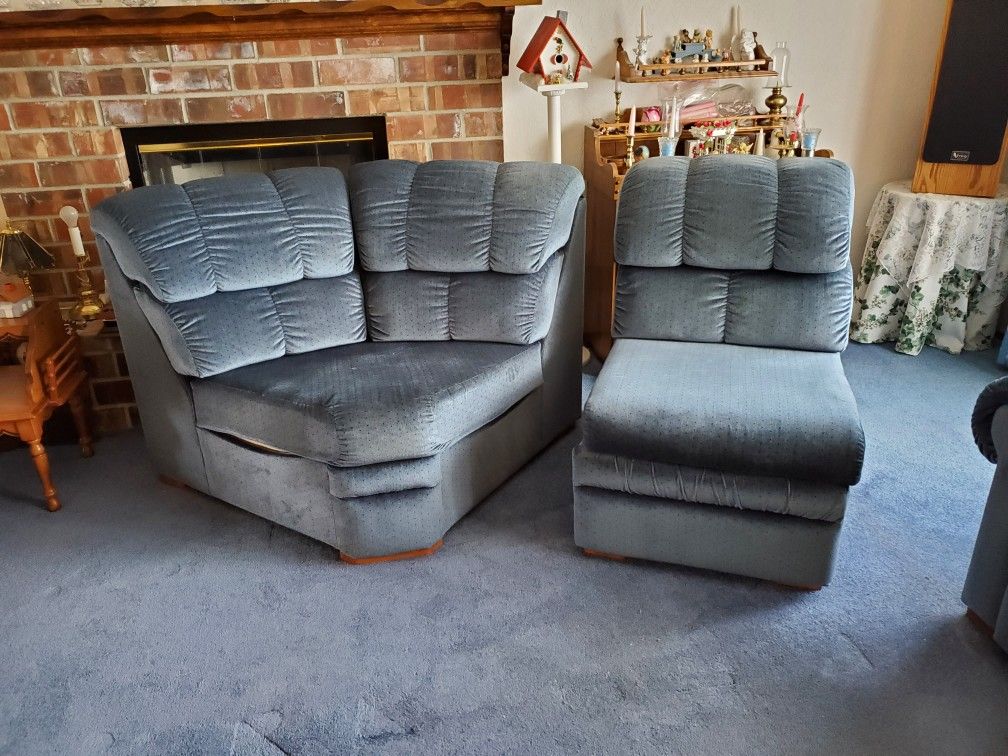 La Z Boy "Modular Seating" 4 sectional couch sofa with 2 recliners! for