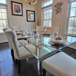 9pcs Dining Table Bassett Mirror Collection