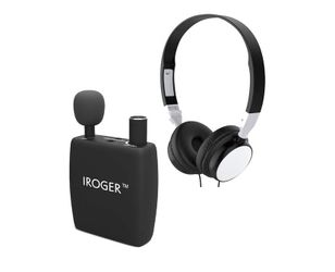 IROGER Hearing Amplifier Rechargable Hearing Device with Headphones for Seniors