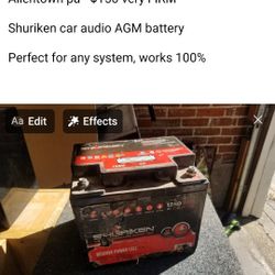 Car Audio AGM Battery