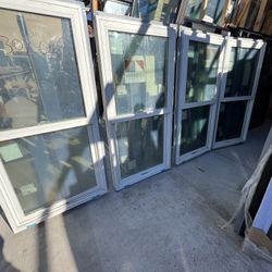 4-single Hung Glass Windows 30”x60” Each $300