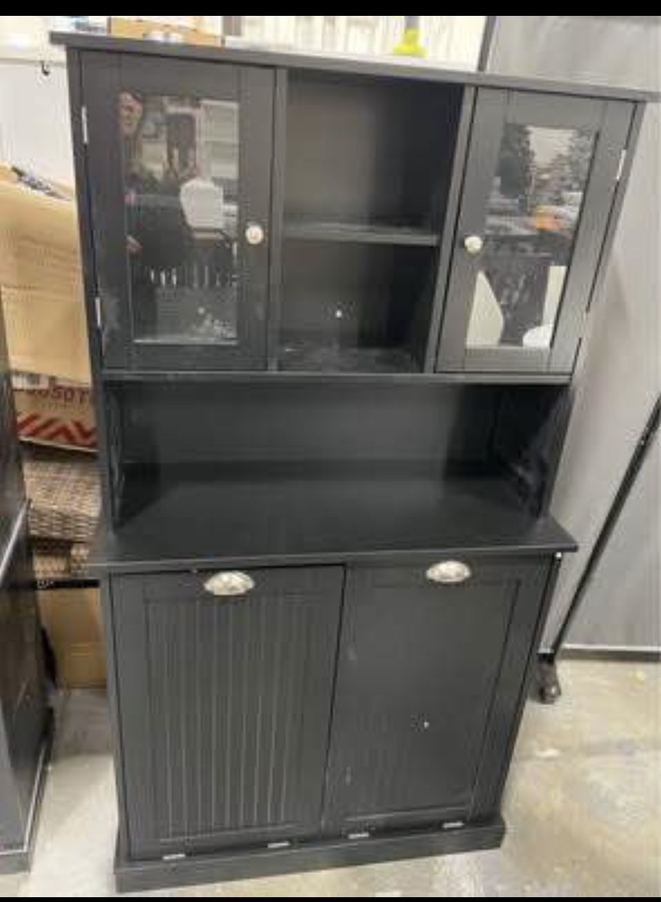 Assembled New Tall Tilt Out Laundry Hamper Cabinet with 2 Removable Baskets Laundry Room Cabinets