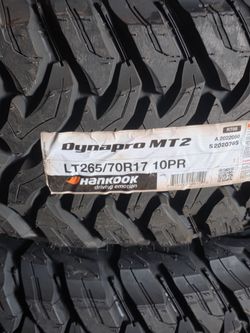 4 New LT 265-70-17 Hankook Dynapro Mud Terrain Tires 32 x 10.50 R17 inch Tire Load E 10 Ply 80psi LT265/70R17 FREE Same Day Delivery Inland Empire