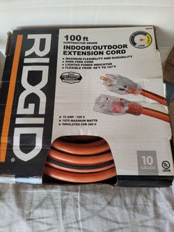 Ridgid 10 gauge 100 ft heavy duty extension cord $100 firm