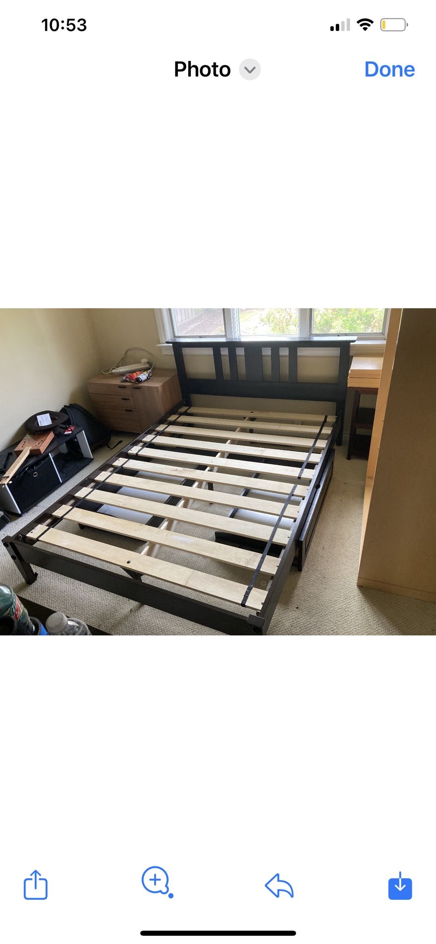 Double Bed Frame With 2 Storage Drawers & CA King Bed Frame With Box Springs (mattress Not Included)