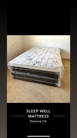 Full size pillow top mattress with box spring