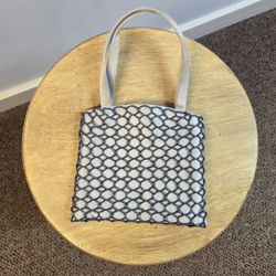 Small Grey Beaded Hand Bag