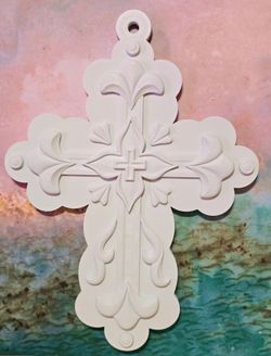 White Wall Cross New 3d Printed