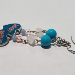 Blue MOM Earrings 