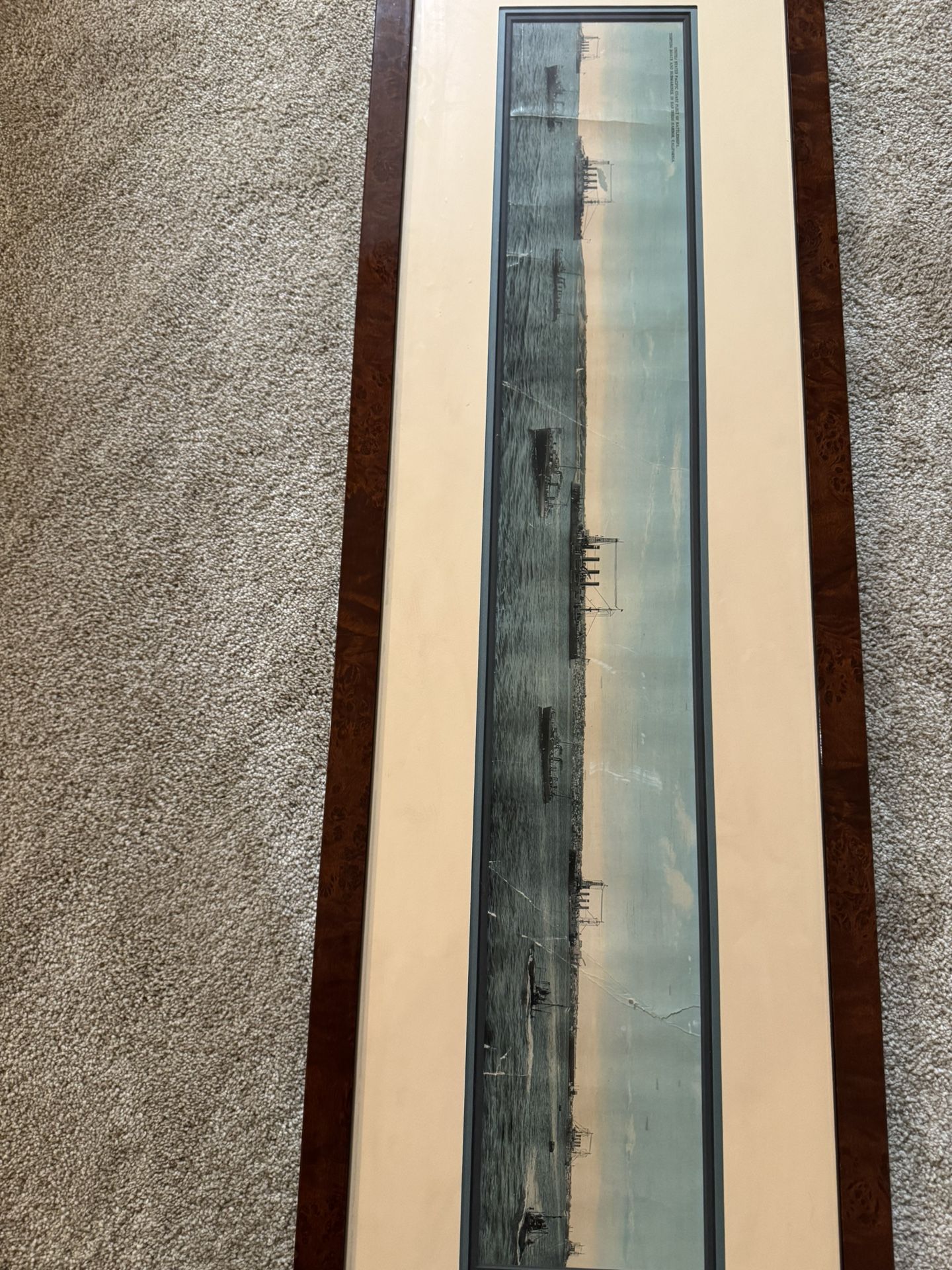Vintage Print with wooden frame