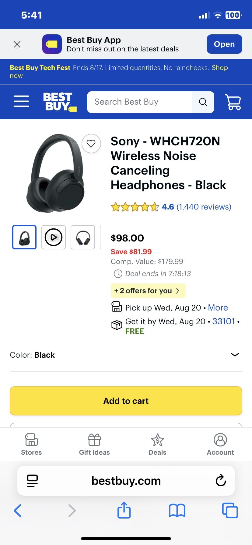 SONY WH-CH720N WIRELESS NOISE CANCELLING HEADPHONE