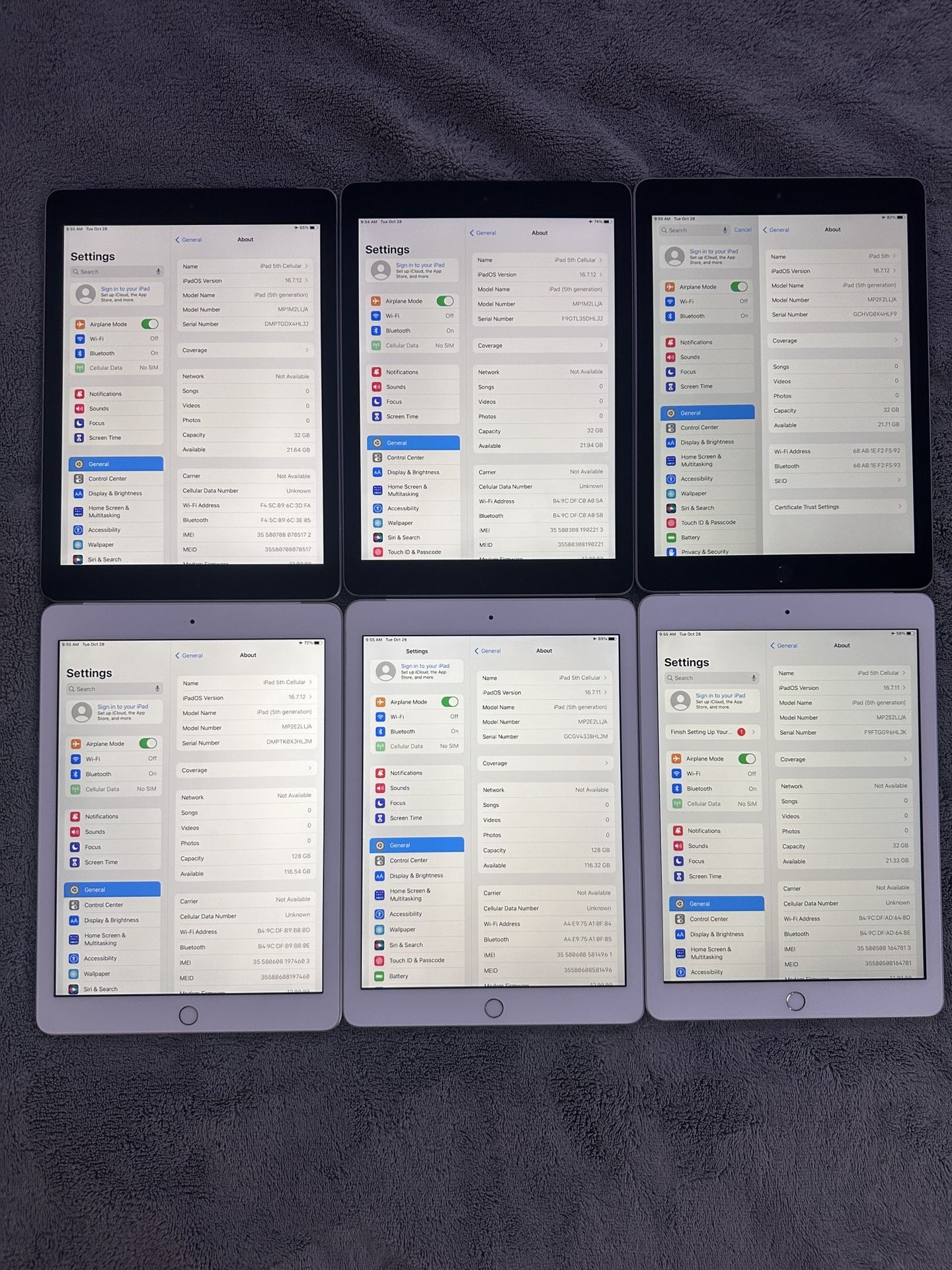 Apple iPad 5th Tablet 9.7 inch 32GB or 128GB