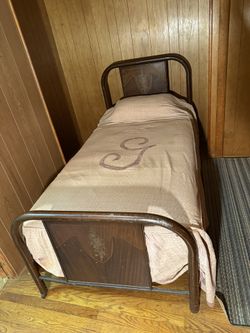 Antique Twin Iron Spring Bed 100+ Years Old