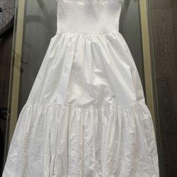 Aqua For Bloomingdales White Dress Size M