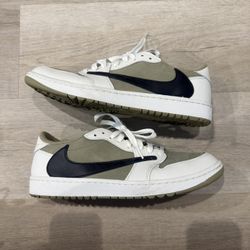 Travis Scott x Air Jordan 1 Low Golf "Neutral Olive" — Size 11