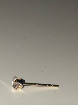 NEW Solid 14K Gold 3mm CZ Stud Earrings