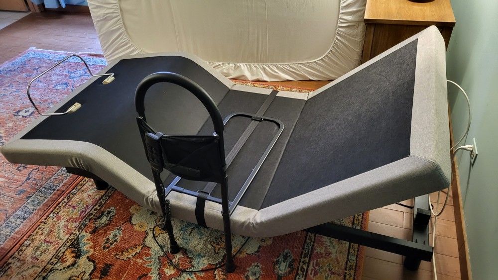 REDUCED Malouf Adjustable Bed, Twin Mattress