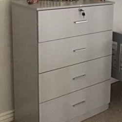 Dresser, Chest, Organizer, W Lock, Gray Of White Available