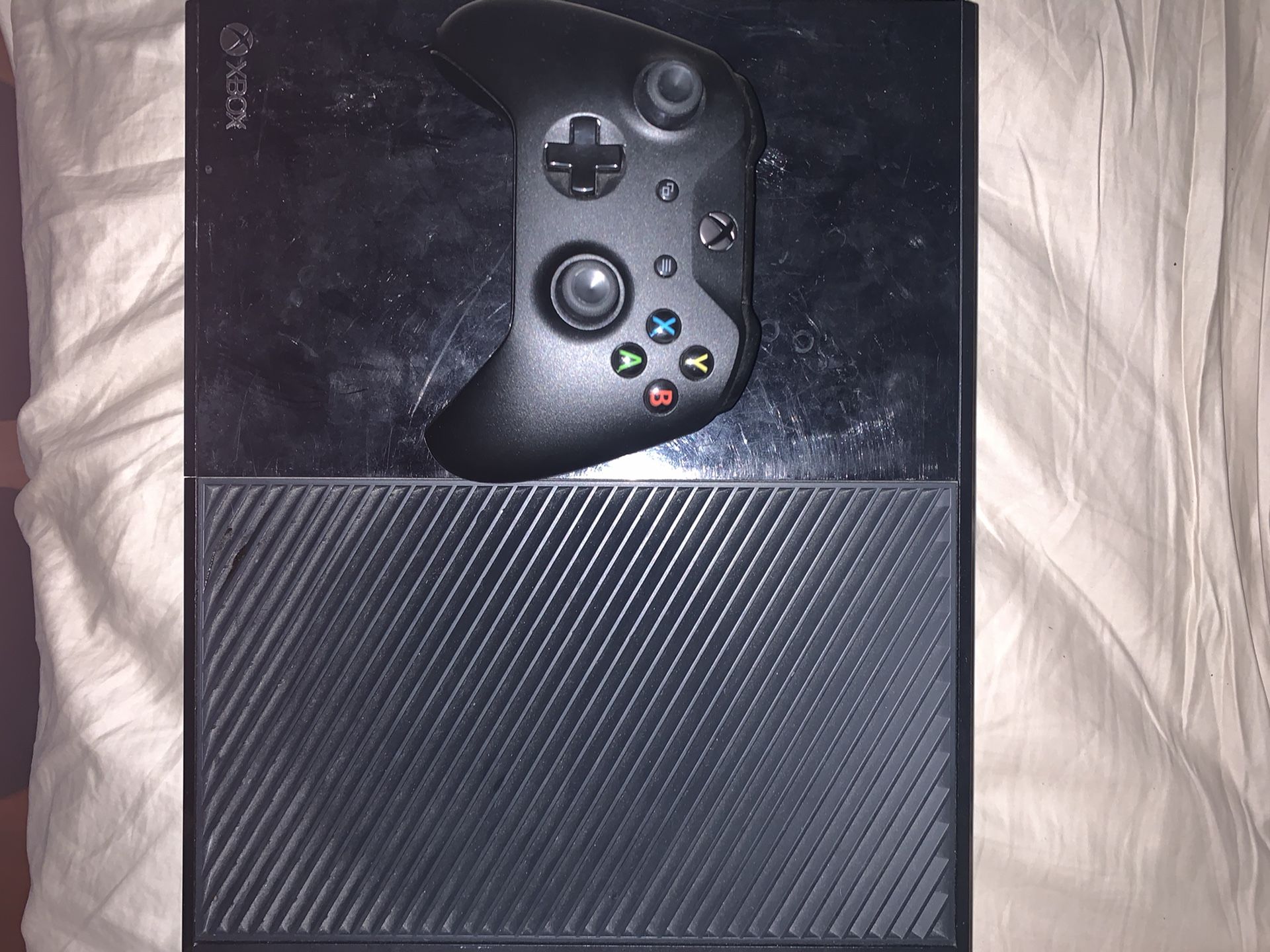 Xbox one with a controller