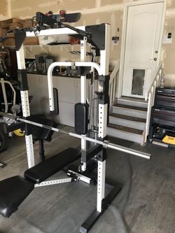 Tuff Stuff TDH 345 half rack bench press weight set for Sale in