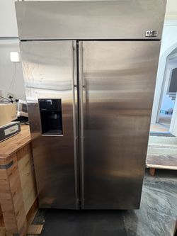 GE Monogram Stainless Steel Side-by-Side Refrigerator