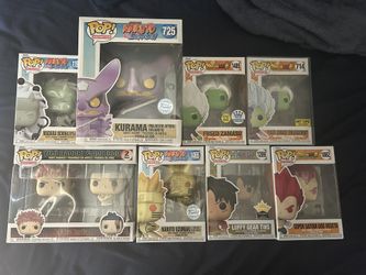funko pops. jujutsu kaisen , naruto , one piece , dragon ball 