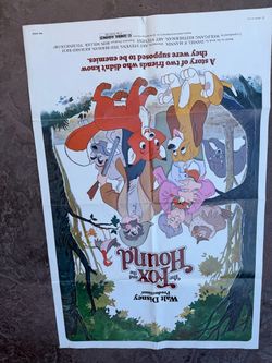 The Fox and the Hound (1981) Original Folded 27 x 41 Theatrical Movie Poster