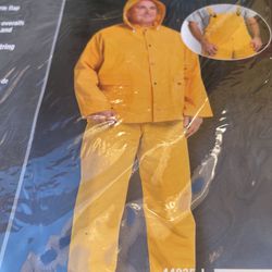 3-piece Yellow 35MM PVC /poly Rain Suit (brand New )