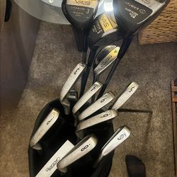 Vintage Golf Clubs With Bag