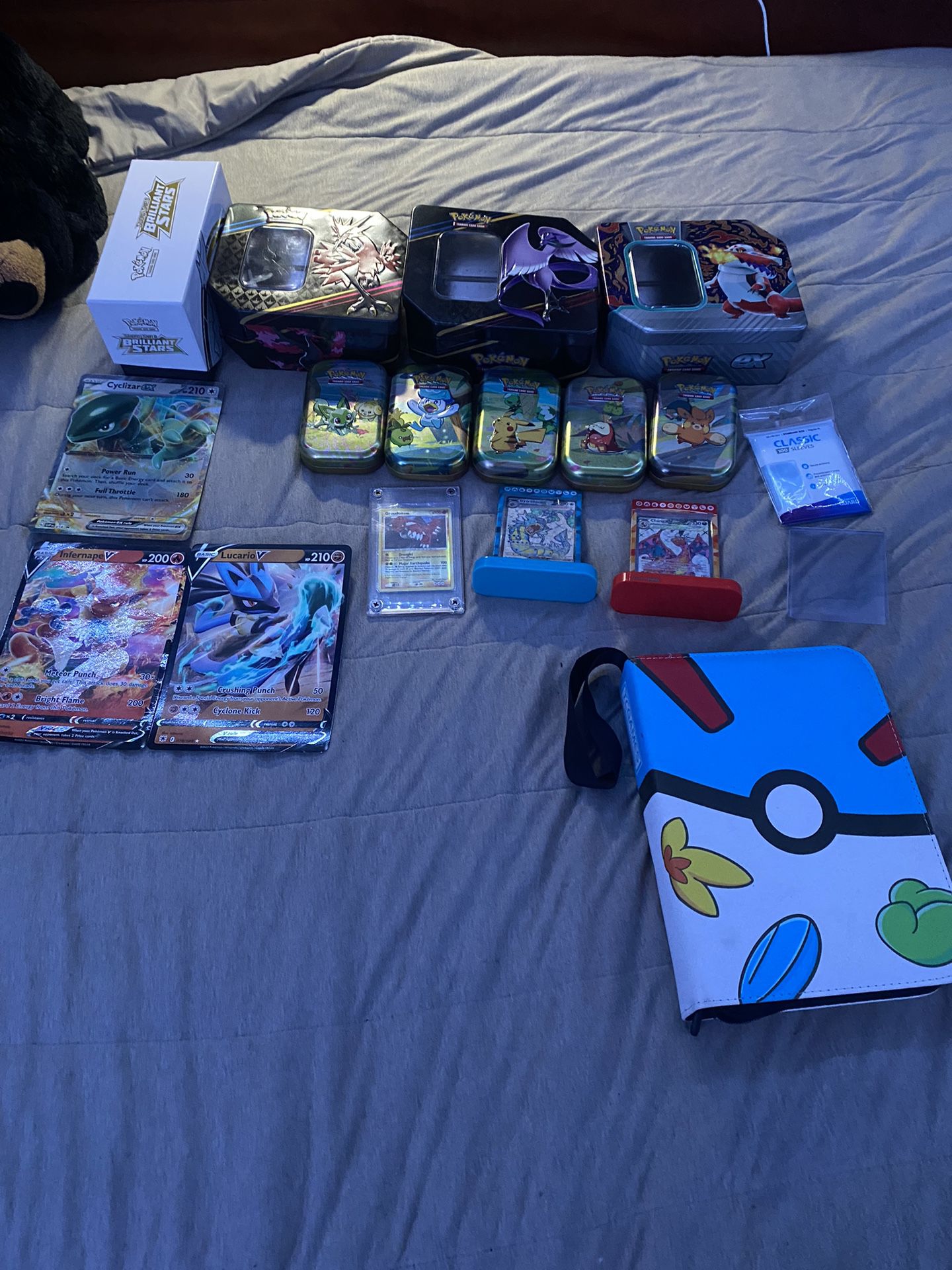 pokemon cards up for sale separate cards and tins are available