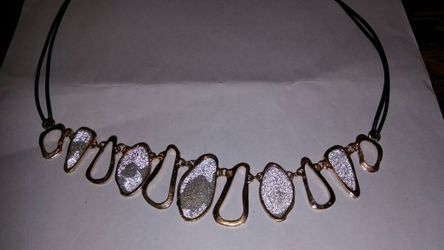 Gold and silver plated necklace