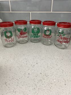 Christmas Glass Jars With Lids