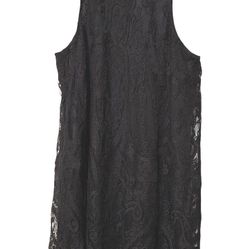 Exhilaration Black Lace Dress Halter Top Sz L