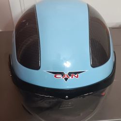 Adult Sky Blue Open Face
Motorcycle Helmet (DOT Approved)

