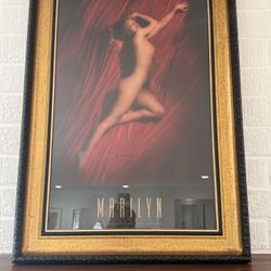 LARGE 3 FT -  MARILYN MONROE CUSTOM FRAMED NUDE PICTURE - By: Tom Kelley