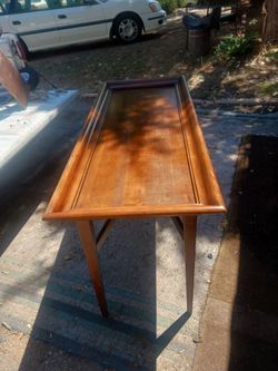 Mid-century sofa table 5 ft long