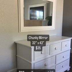Chunky Mirror ($35) & Numbered Peg Board ($15)
