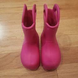 Pink Crocs Rain Boots