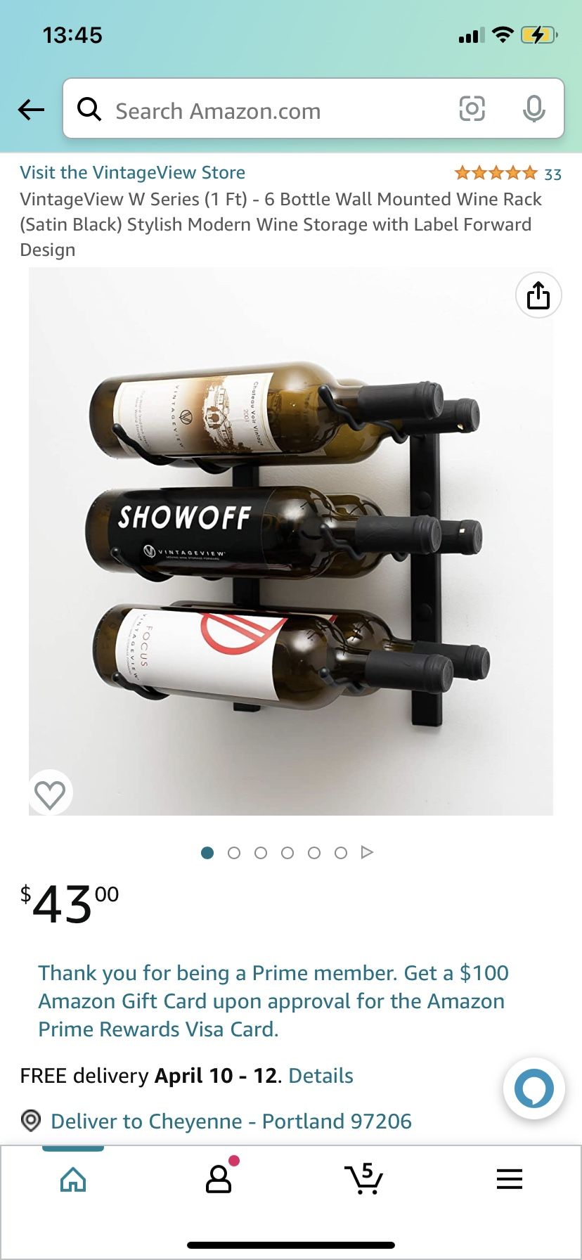 Minimalist Wall Wine Rack