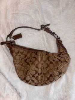Vintage Coach crescent-shaped shoulder bag