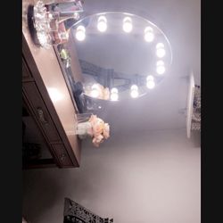 Full size Bed with dresser And Mirror (Rose Gold Color)