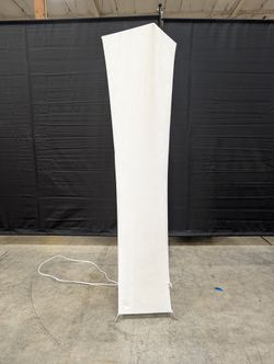 Minimalist Square Column Floor Lamp in White Paper