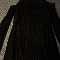Black Long Sleeve Lace Dress