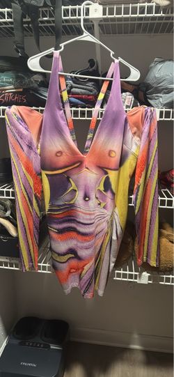 Graphic Print Mini Dress with Long Sleeves