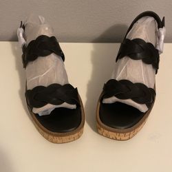 Brand New Black Wedge Sandals