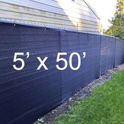 (New) $40 Outdoor 5x50’ Privacy Fence Wall Cover Garden Yard Backyard (3 colors)