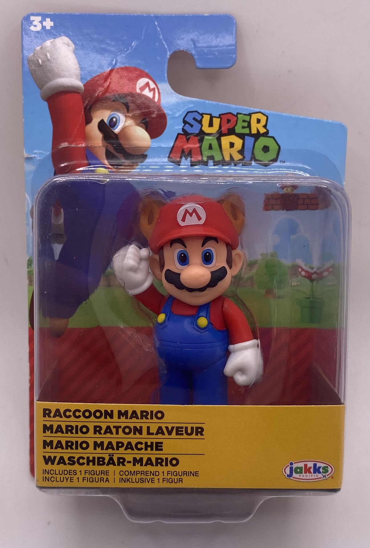 Super Mario Racoon Collectible Figure 2.5" Jakks Pacific World Of Nintendo Toy